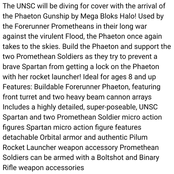 Mega Bloks Halo 5 Phaeton Gunship Building Set With 3 Figures+Weapons #38136 NIB - Picture 8 of 9